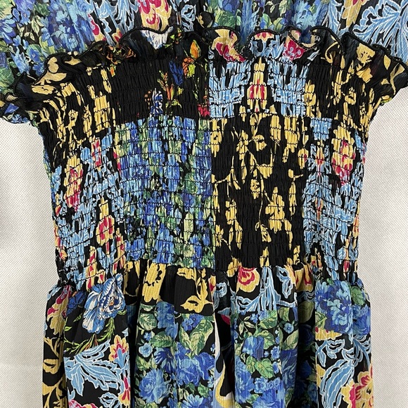 Zara Floral Playsuit Romper Kimono Coquette - Picture 6 of 10